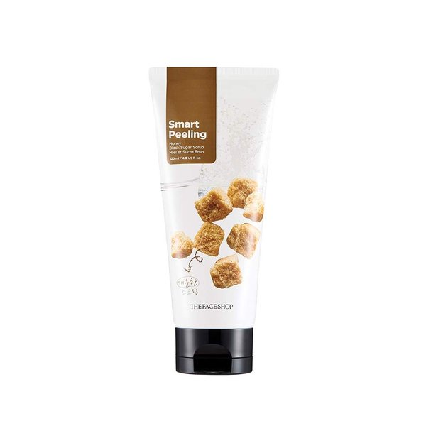 THE FACE SHOP Smart Peeling Honey Black Sugar Scrub | Mild Scrub Effectively Remove Dead Skin Cells & Blackhead in Pores | Rich Nutrition & Skin Warmth |Normal to Oily Skin | 4.06 fl. Oz, K-Beauty