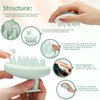 BEAUTLOHAS. Scalp Massager Shampoo Brush, Scalp Scrubber with Soft Silicone Bristles, Scrubber Scalp Exfoliator for Dandruff Removal，Hair Grouth,Wet Dry Hair Massager Brush for All Hair (Mint Green)