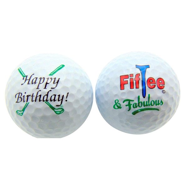 Westmon Works 50th Birthday FifTee & Fabulous Set of 2 Golf Ball Golfer Gift Pack