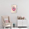 Smile Art Design Lovely Pink Monster Cream Background METAL PRINT Kids Room Decor Metal Wall Art Baby Room Decor Kids Room Decor Nursery Decor Made in the USA- 12x8