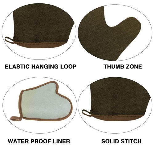 4 Pack Self Tanning Mitt Applicator Kit, with Self Tanner Mitt, Self Tan Back Applicator, Exfoliating Glove, Flat Top Face Tanner Brush, Tan mit for Self Sunless Tanner (brown)