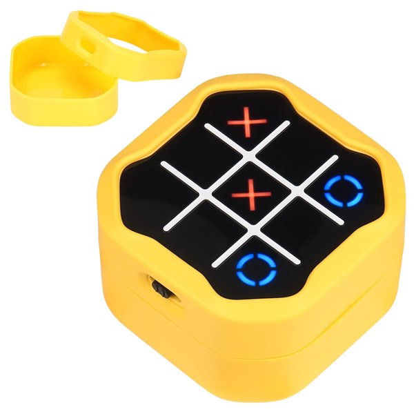 YouKnow Silicone Case Compatible with GiiKER Tic Tac Toe Bolt Game 3-in-1 Handheld Puzzle Game Console, Fidget Toys Board Games Cover for Kids and Adults (Case Only) (Yellow)