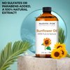 MAJESTIC PURE Sunflower Oil - 100% Natural, Pure & Cold-Pressed - Sunflower Seed Oil - Sunflower Oil for Skin, Hair, Body, Massage, & Essential Oils Mixing - Skin Care for Men and Women - 4 fl oz