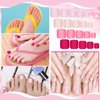 336 Pieces 12 Sets Toenail Press Ons Fake Toe Nails Short Square False Toenails Glue-on Solid Color Full Cover Press on Nails Matte Fake Toenails for Women and Girls(Bright Colors)