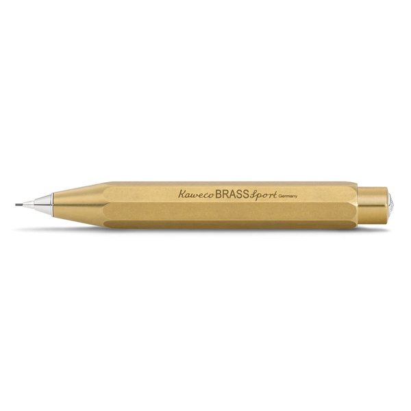 Kaweco BRASS SPORT Mechanical Pencil 0.7mm HB I Brass Lead Pencil in Classic Design I Mechanical Lead Pencil 10,5 cm I Refillable Pencil
