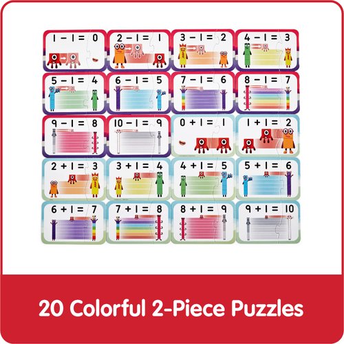 hand2mind Numberblocks Adding and Subtracting Puzzle Set, Addition and Subtraction Games, Number Puzzle, Math Games for Kids, Educational Toys, Toddler Matching Game, Preschool Learning Activities