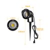 Romwish LED Landscape Spotlights, 10W Outdoor Spotlights for Yard, 3000K Warm White, 120V AC Spot Light with Ground Spike, Waterproof Landscape Lighting for House Garden Lawn Decorative - 2 Pack