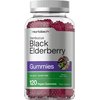 Horbaach Sambucus Black Elderberry Gummies | 120 Count | with Zinc and Vitamin C | Vegan, Non-GMO, Gluten Free Extract for Adults | Natural Berry Flavor