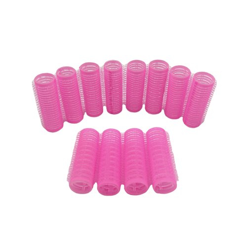 ADMIRING Hair Curler, 12PCS Roller for Medium Short Hair, Heatless Curler for Bangs, Plastic & Gel, Creates Natural Curly Hairstyle, Pink