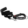 Dean & Tyler Military K9 21 by 26-Inch Patch Collar with 6-Feet Stainless Steel Snap Padded Puppy Leash, Medium, Black