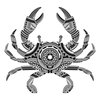 Artsure 6 Sheets Temporary Fake Tattoos For Men Adults Head of a Crab Ornamented Maori Style Temporary Fake Tattoo For Women Neck Arm Chest For Woman 3 7 X 3 7 Inch