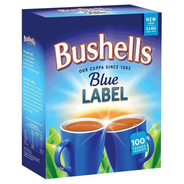 Australian Bushells Blue Label 100 Tagged Tea Bags