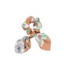 3pcs Fashion Bow Scrunchies for Women, Elastic Print Flower Scrunchies with Elastic Hair Ties Bands, Bowknot Floral Hair Rope Ribbons Ponytail Holder