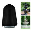 WOMACO Fountain Cover, Ourdoor Waterproof Bird Bath Cover for Winter, Garden Birdbath Dustproof Cover with Zipper and Drawstring (36" D x 42" H)