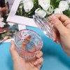 Noverlife Glass Nail Dappen Dish with Lid, Dazzling Crystal Dappen Bowl for Holding Nail Art Acrylic Liquid & Powder, Nail Art Glassware with Lid for Nail Decor Manicure Care, Dappen Monomer Holder