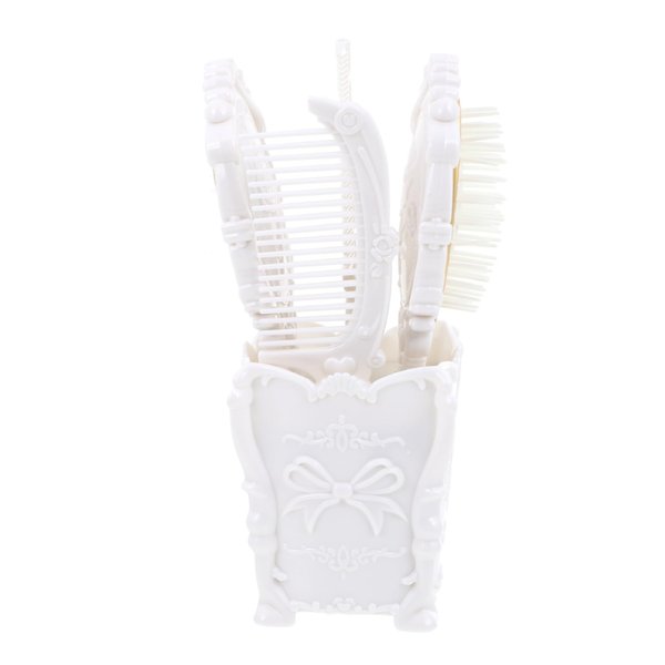 minkissy 5pcs Vanity Mirror Comb Set Paddle Brush Detangling Hair Brush Travel Vanity Mirror Round Purse Mirror Handheld Girl Makeup Set Hair Brush Holder Detangling Paddle Brush Hair Comb