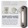 Newhouse Hardware LED Lighted Metal Door Chime Push Button (Oil-Rubbed Bronze) | Surface Mount Lighted Door Bell Button | Replacement Wired Doorbell Button for Most Door Bell Chimes