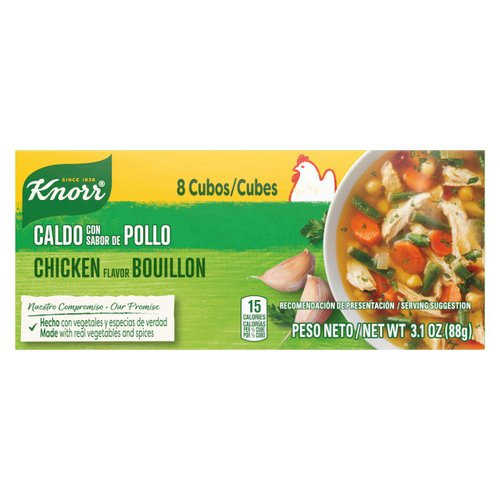 Knorr Cube Bouillon, Chicken, 8 cubes, 3.1 oz