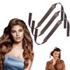 GeRRiT 3 PCS Heatless Hair Curler Set Soft Silk Curling Rod with Long Ribbon Heatless Hair Rollers Satin No Heat Hair Curls Overnight Sleep in Hair Curlers for All Hair Types DIY Hair Tool, Brown