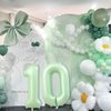 10 Balloon Number, 40 Inch Light Green Foil Balloons Giant Jumbo Helium Number 10 Balloons for Boys Girls 10th Birthday Decorations Anniversary Events Party Decorations(Light Green)