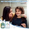 KAQINWX Kids Electric Toothbrushes, U Shaped Ultrasonic Toothbrush, Rechargeable Kids Toothbrush w/Smart Timer, 3 Brush Heads Replacement, 3 Clean Modes, IPX7 Water Resistant for Child 2-12
