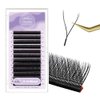 NATUHANA YY Eyelash Extension 0.07mm D Curl 8-14mm Mixed Makeup Tray Lash Supplies Premade Fans Y Shape Volume Lash 12Raws/Case Premium Faux Mink False Lash Extensions (8-14 MIX, black ;0.07 D)