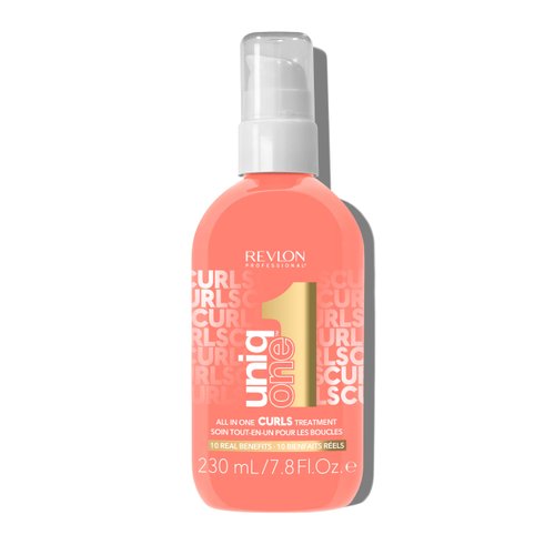UniqONE REVLON PROFESSIONAL Curly Hair Leave-in Treatment – Multi-benefit hair treatment for curly hair, wavy and coily hair, 7.8 Fl Oz (Pack of 1)