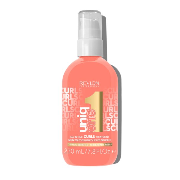UniqONE REVLON PROFESSIONAL Curly Hair Leave-in Treatment – Multi-benefit hair treatment for curly hair, wavy and coily hair, 7.8 Fl Oz (Pack of 1)