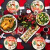 40PCS Merry Christmas Paper Plates and Napkins, Christmas Theme Tableware Set Includes 9Inch Paper Plates and Napkins Disposable Decoration Supplies for Kids Christmas Birthday Party, Serve 20