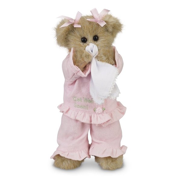 Bearington Sicky Vicky Get Well Soon Stuffed Animal Teddy Bear 10"