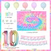Tie Dye 10th Birthday Decorations for Girls, Peace Out Single Digits I’m 10 Pastel Macarons Backdrop Balloons 60s 70s Hippie Theme Tenth Birthday Party Supplies for 10 Year Old Girl