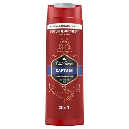 Old Spice Captain Body Hair and Face wash 400Ml 3 in 1