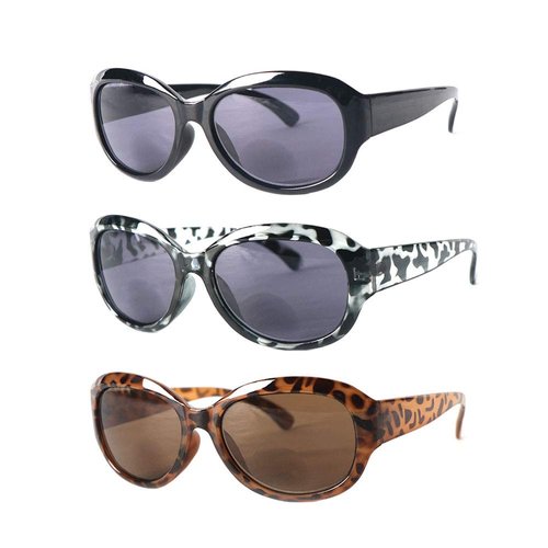 Hyyiyun Reader Sunglasses for Women, 3 Pairs Oversize Vintage Jackie Oval Ladies Cateye Reading Glasses