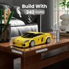 Mould King Car Building Sets, Model Car Kit with Display Case, Racing Car for Boys 8+, 27076 Collectible Sports Car Toys Blocks Kits Display for Adults (342 Pieces)