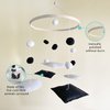 Vlokup Montessori Mobile, Black and White Woodland Baby Crib Mobile, Neutral Nursery Mobile Decoration for Pack N Play, for Baby Boy & Girl