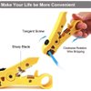 Gaobige Coaxial Compression Tool Coax Cable Crimper Kit Adjustable rg6 rg59 rg11 75-5 75-7 Coaxial Cable Stripper with 10pcs RG6 F Compression Connectors - Blue