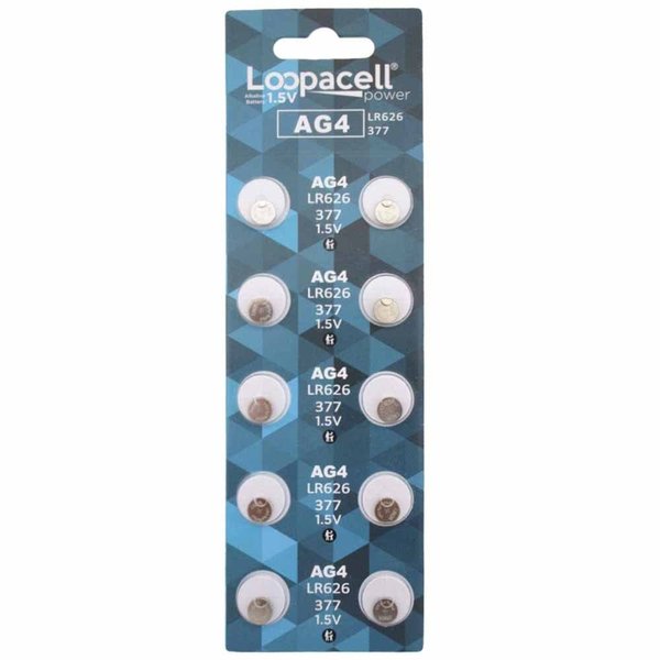 20 x LOOPACELL AG4 LR626 377 1.5V Alkaline Watch Batteries