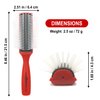 VESS Blow and Styling Hair Brush, Wide 9 Row Round Type- Light weight -Made in Japan-C-150 (Red)