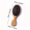 Hair Brush Mini Boar Bristle Hairbrush for Thick Curly Thin Long Short Wet or Dry Hair Detangle Massage Add Shine, Pocket Travel Small Paddle Hair Brush for Men Women Adults