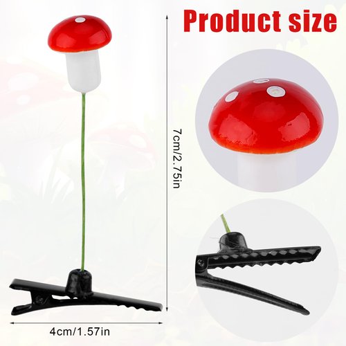 30pcs Mushroom Hair Clips, Sprout Hairpins Funny Barrettes Cute Hair Claw Plant Hair Accessories for Kids Girls Women Gift Party