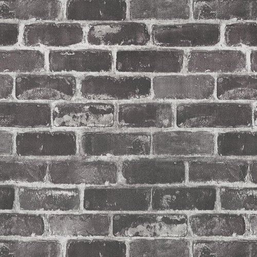 CAX Faux Grey Brick Peel and Stick Wallpaper 17.5''x120''Self-Adhesive Removable Contact Paper Vintage Brick Wallpaper Home Accent Wall Fireplace Decoration Waterproof Durable