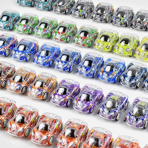 Tuko 50Packs Mini Pull Back Cars Toy Gift Packs, Racing Toy Vehicles for Kids Toddlers Gifts 1 2 3 Years Old