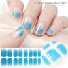 8 Sheets NEWSPIED Gel Nail Strips Stickers Self Adhesive Multicolored Gel Nail Stickers Full Nail Wraps Gradient Glitter Solid Color Nail Polish Strips for Women Manicure Tips Accessories