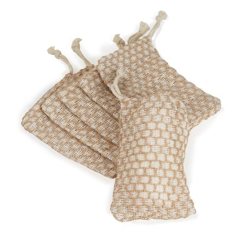 Soap Holder Natural JuteExfoliating Soap Bag for Bar Soap Eco Friendly Soap Savers for Bar Soap Ideal Soap Bags for Soap Bars Perfect for Bath and Shower Usage（6 Pack）