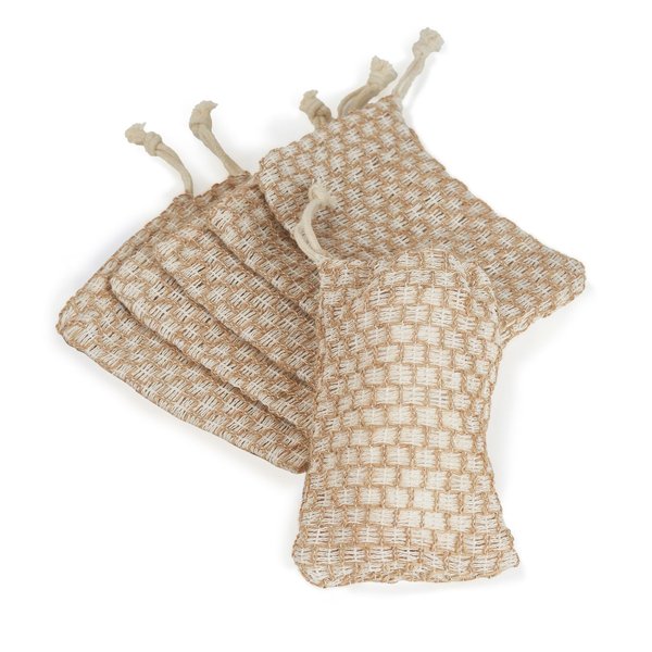 Soap Holder Natural JuteExfoliating Soap Bag for Bar Soap Eco Friendly Soap Savers for Bar Soap Ideal Soap Bags for Soap Bars Perfect for Bath and Shower Usage（6 Pack）