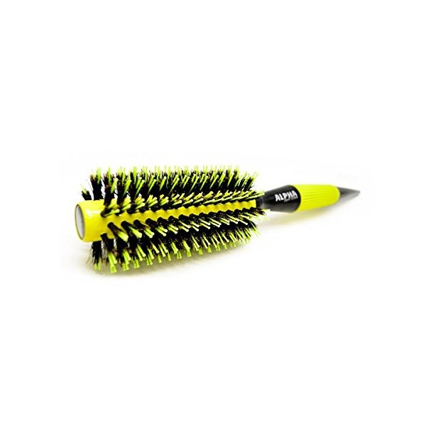 Professional Styling Round Hair Brush Italian Design Yellow 301 By Alpha NewYork