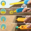 Kizzikids 129 Piece Cardboard Tools for Kids with Tool Box, Montessori Construction Toys for Home Classroom Learning, Reusable Cardboard Cutter, STEM Educational Toys Gift for Boys and Girls Age 5+