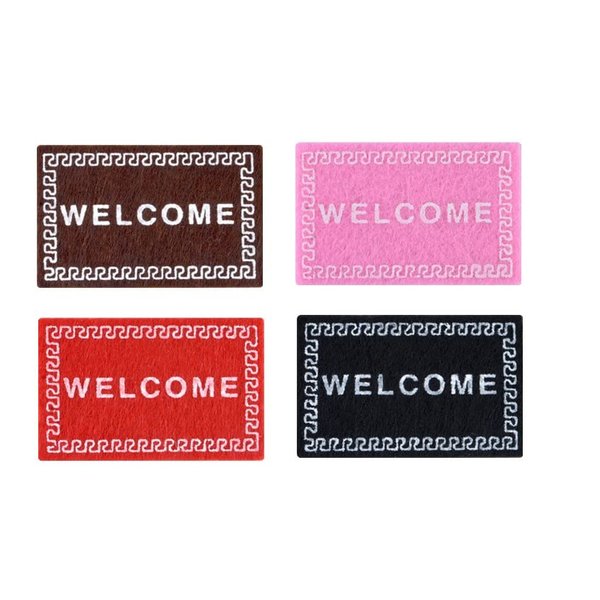 Dollhouse Rugs Miniature Accessories 4 Pcs Mini Welcome Carpets 1 12 Scale Doormat Carpet Mini House Decoration Life Scene Accessories Decoration Ornament