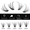 EYEBERLY Individual Lashes, 280pcs 30+40D Wispy Lash Clusters, C Curl Lash Extension, Natural Looking DIY Faux Mink Cluster Eyelash Extensions at Home (30D+40D-0.07C-9-18mm)
