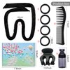 Heatless Curls Rod Headband Overnight Hair Curlers to Sleep in 8PCS Heatless Curlers for Long Hair Women Heatless Curling Set Soft Velour No Heat Blowout Hair Rollers (Black-8-Velvet)